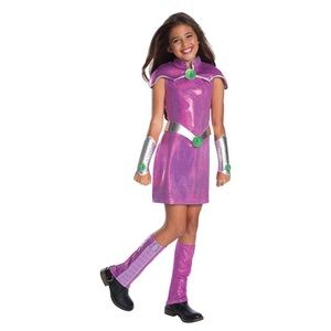 DC Comics DC Superhero Deluxe Starfire Teen Titans Girls Costume Large 10-12